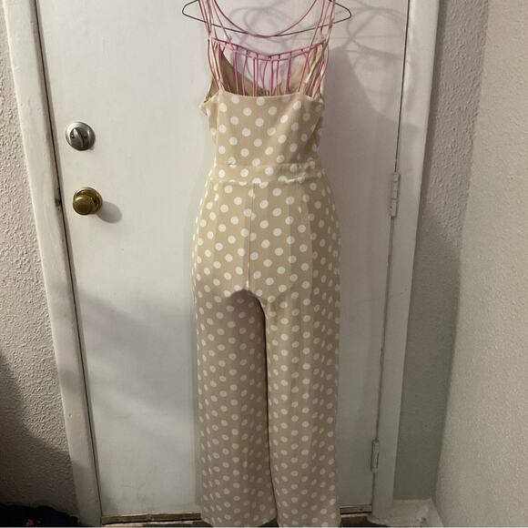 Sage the Label Polka Dot Print Cut Out Jumpsuit XS Preppy Retrogirl Glam Twee - Picture 2 of 10